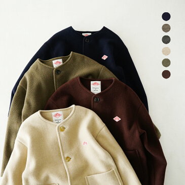 ダントン ウールモッサ カラーレス ジャケット DANTON レディース 2021秋冬 DT-A0013WLP COLLARLESS JACKET 【送料無料】【予約商品】0701