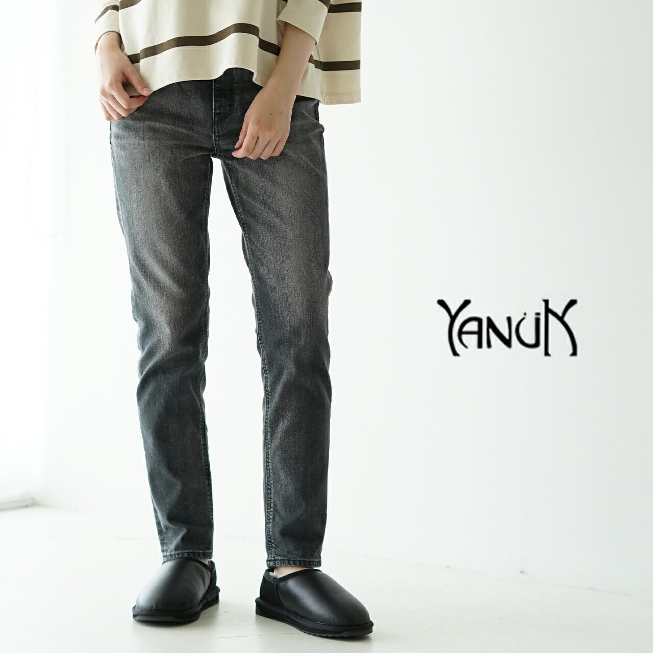 ヤヌーク デニムパンツ ジーンズ レディース 2022春夏 スリム テーパード 股上深め ストレッチ グレー 57101069 YANUK ルース RUTH 【送料無料】1217のサムネイル