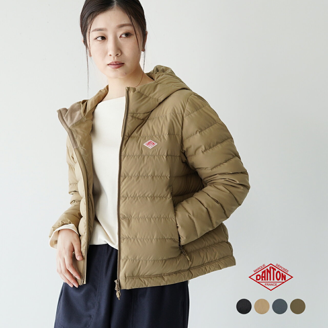 ダントン ダウン DANTON ミドルダウン フーデッド ジャケット レディース DT-A0004MNT MIDDLE DOWN HOODED JACKET 【送料無料】【クーポン対象外】 0706のサムネイル
