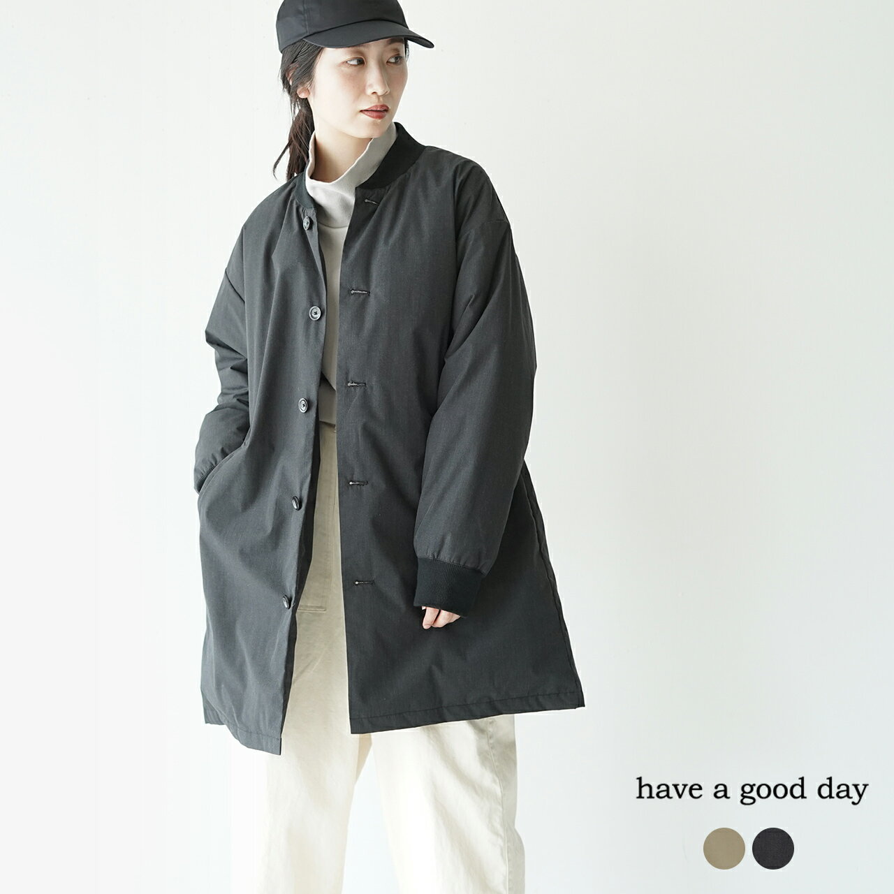 【ポイント10倍】ハブアグッドデイ ナンガ have a good day NANGA リブカラー ダウン コート RIB COLLAR DOWN COAT レディース 2022秋冬 hgd-300 【送料無料】0626