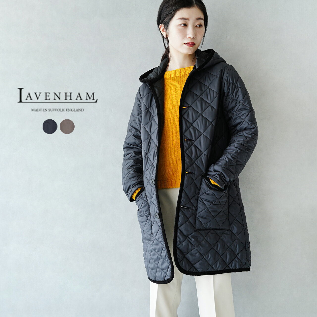 LAVENHAM キルティングコート 38 - ロングコート