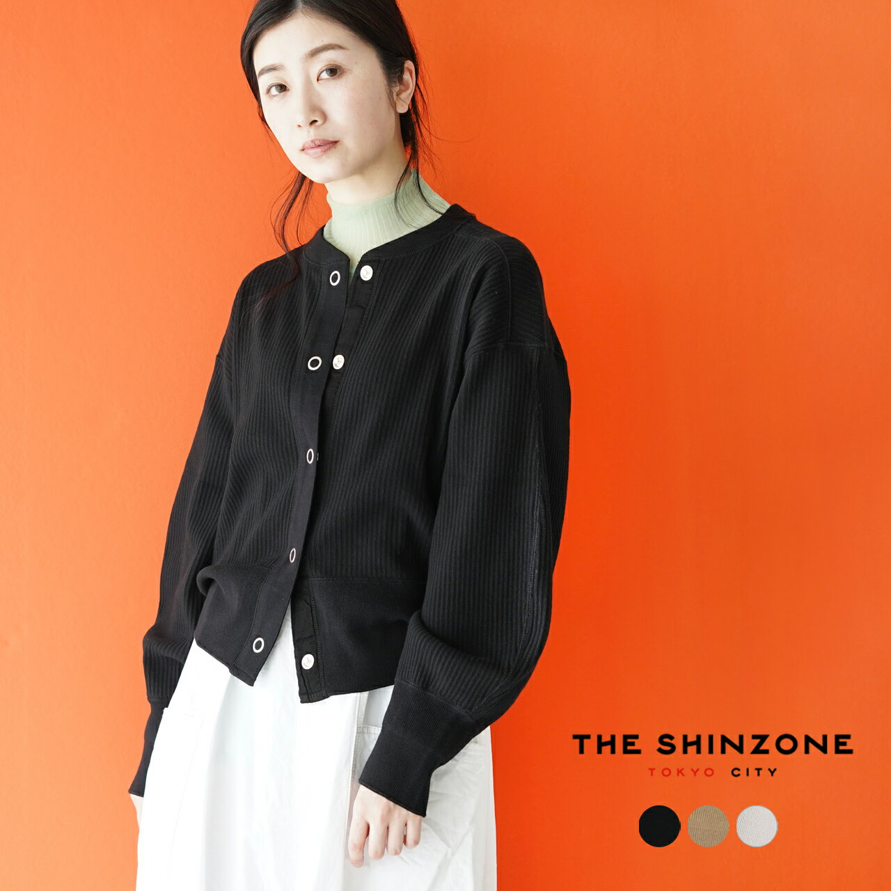 シンゾーン ケープリン カーディガン レディース 2022秋冬 クルーネック スナップボタン リブ編み 19AMSCU20 THE SHINZONE CAPELIN CARDIGAN 【送料無料】0804のサムネイル