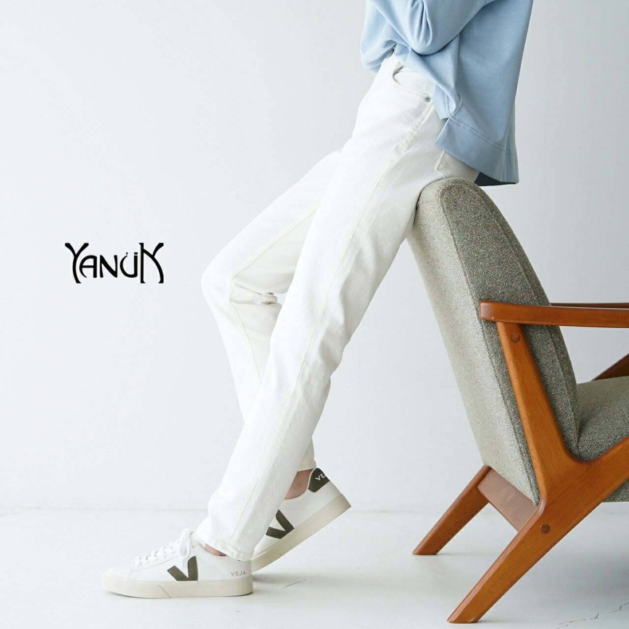 ヤヌーク YANUK ルース RUTH ホワイトデニム スリムテーパード デニムパンツ レディース 2022春夏 57121068 【送料無料】0106のサムネイル