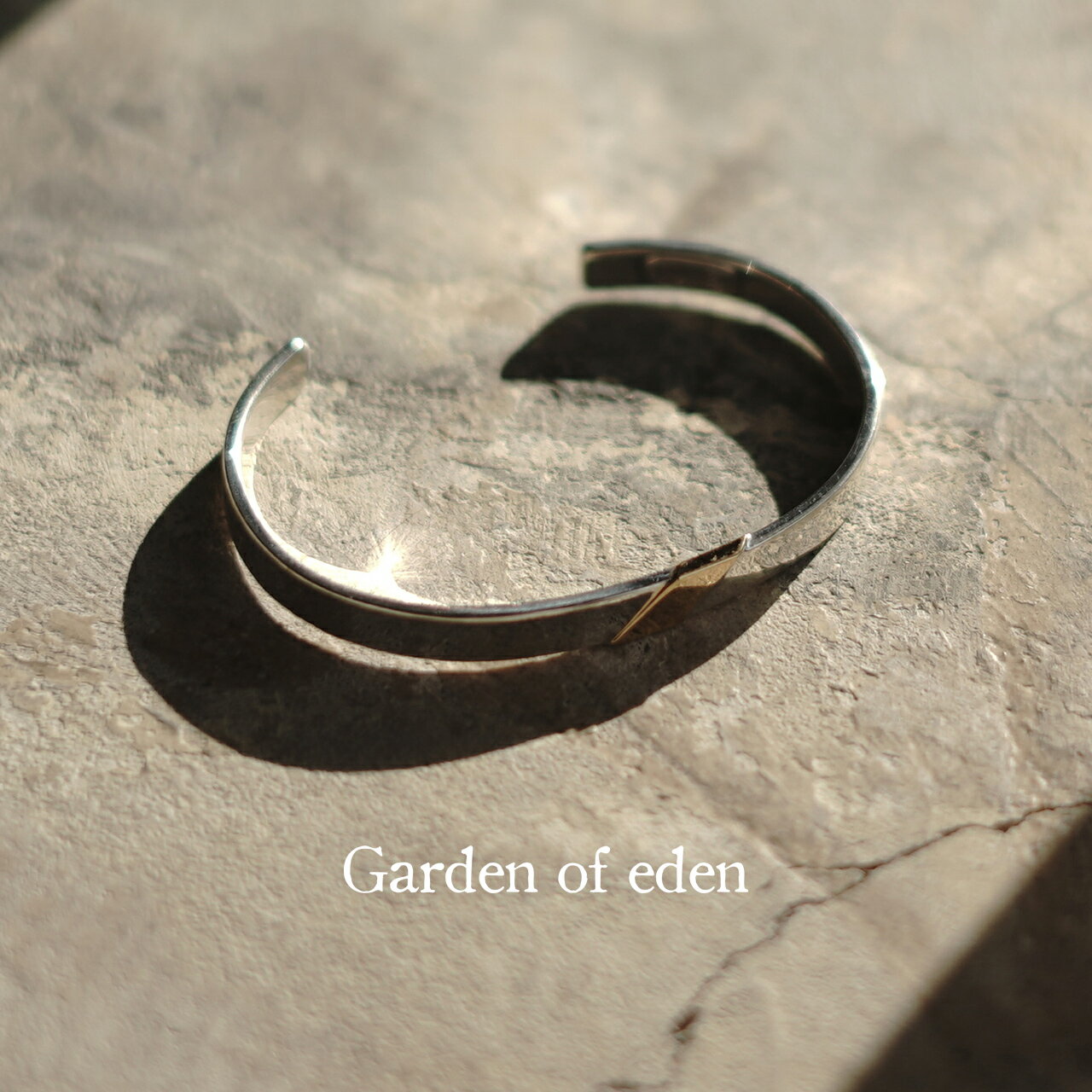 ガーデンオブエデン Garden of Eden バーメイル スラッシュ バングル vermeil slash bangle (L) シルバー925 9K ゴー...