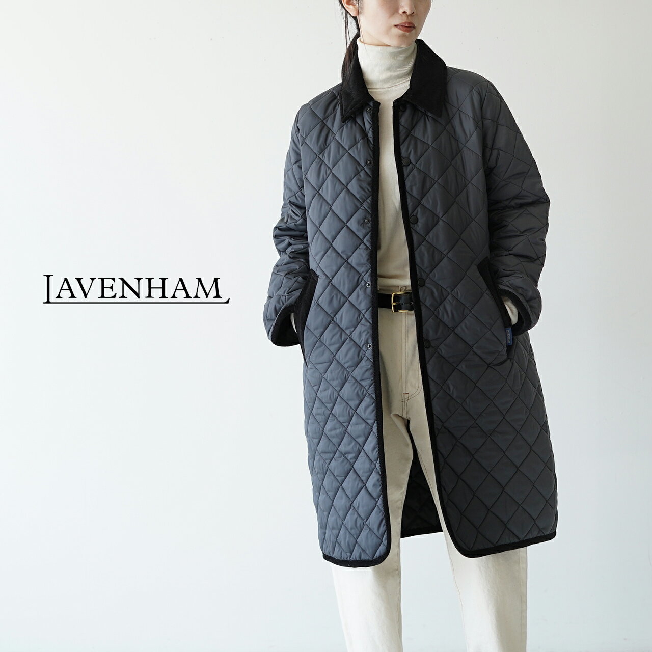 ラベンハム LAVENHAM チャントリー ウィメンズ CHANTRY WOMENS ロング キルティング コート ブラック レディース LV6118【送料無料】0724 xp10のサムネイル