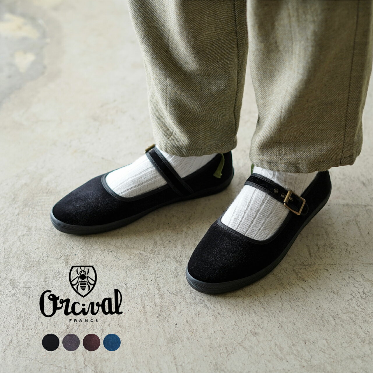 オーシバル オーチバル ORCIVAL ストラップ シューズ STRAP SHOES ブラック グレー ブラウン キャメル ブルー レディース OR-H0136RVT 23.0cm-25.0cm 【送料無料】のサムネイル