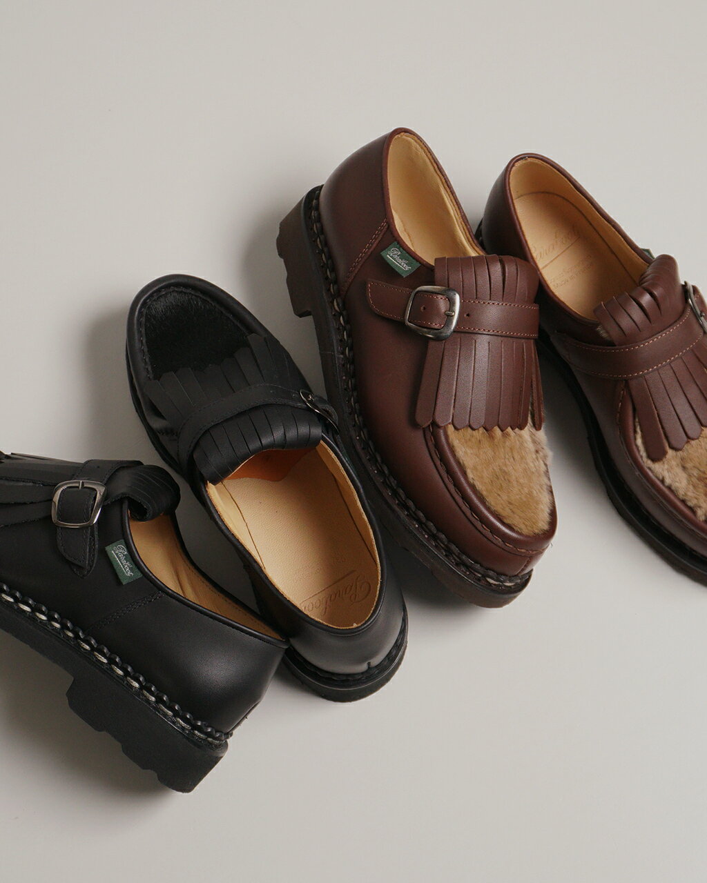 パラブーツ Paraboot ニヨン NYONS レザーシューズ ローファー スリッポン レディ...