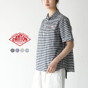 ダントン DANTON ギンガムチェック ストライプ ラウンドカラー 丸襟プルオーバー 半袖シャツ ROUND COLLAR P.O SHIRT S/S レディース J..