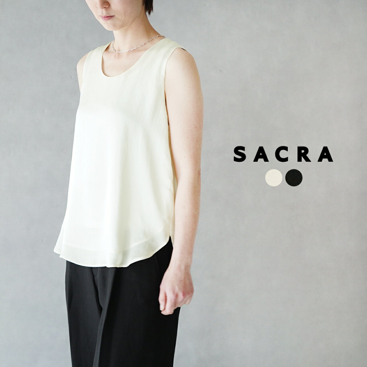 サクラ SACRA ラスタードクロス ノースリーブ ブラウス プルオーバーLUSTERED CLOTH レディース 123218071【送料無料】0509 ps30のサムネイル