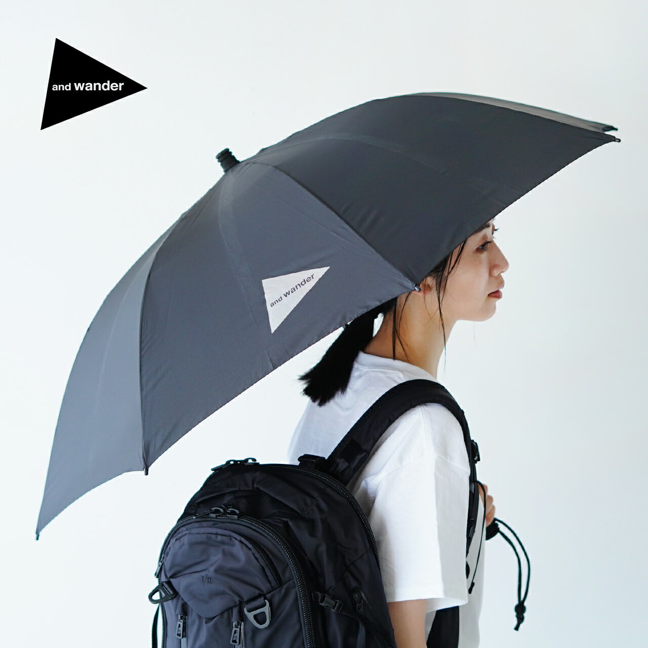 アンドワンダー and wander ユーロシルム アンブレラ EuroSCHIRM umbrella 雨傘 ブラック 黒 レディース メンズ 5743977218【送料無料】 xp10