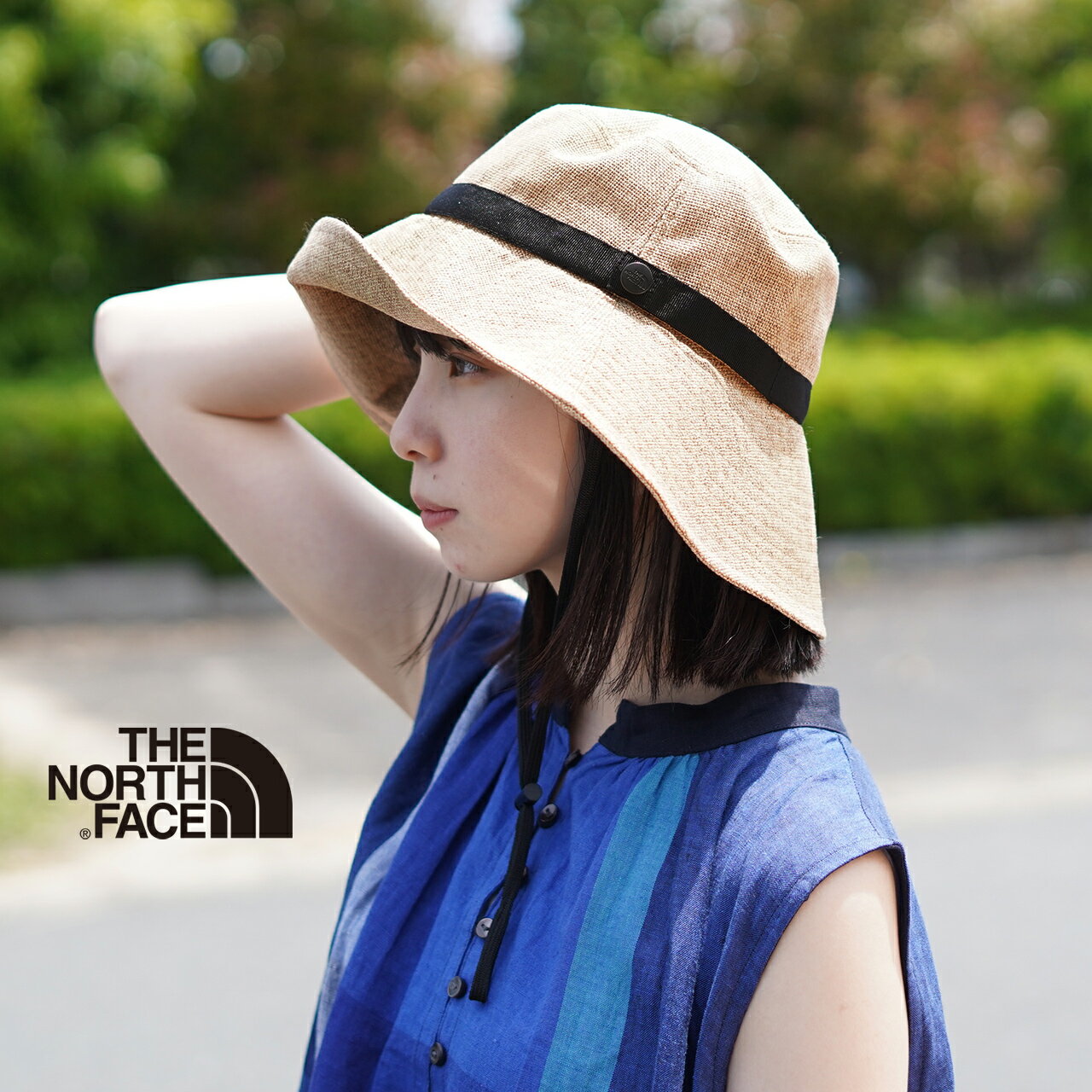 ノースフェイス THE NORTH FACE ハイク ブルーム ハット HIKE Bloom Hat 帽子 麦わら帽子風 ベージュ レディース NN02343