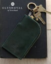 グレンロイヤル GLENROYAL ジップド キーケース カードポケット付き ZIPPED KEY CASE WITH POCKET レザー ブラック グリーン...