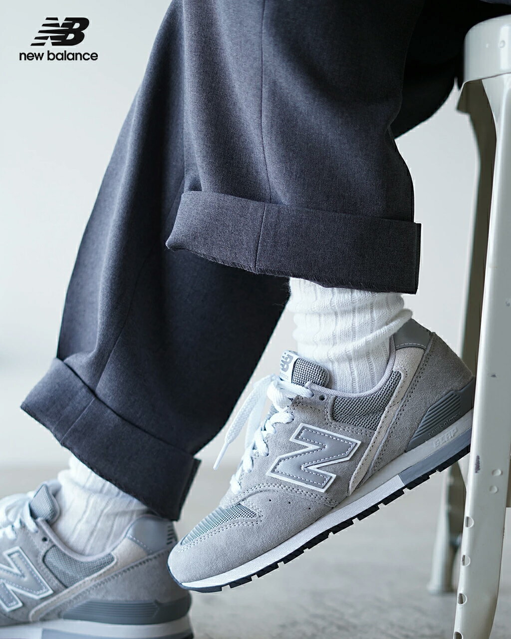 ニューバランス new balance ローカット レースアップ スニーカー ブラック グレー レディース メンズ CM996BK2 CM996GR20827のサムネイル