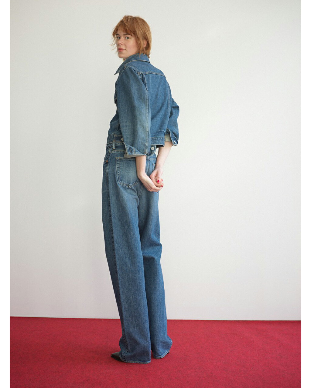 シンゾーン THE SHINZONE マリリン デニム MARILYN DENIM デニムパンツ ハイウエスト ネイビー ブルー 紺 青 レディース 24AMSPA01 24AMSPA020903