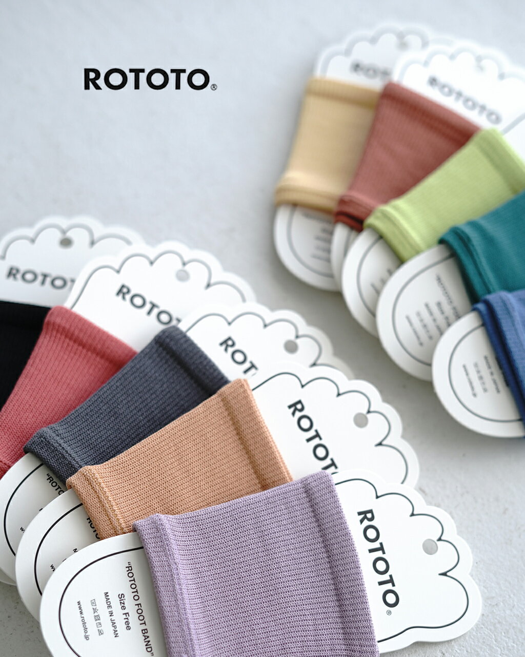 ロトト ROTOTO フットバンド ”リサイクル ポリエステル & オーガニック コットン” FOOT BAND ”RECYCLE POLYESTER & ORGANIC COTTON” 靴下 サンダルソックス レディース メンズ R1457