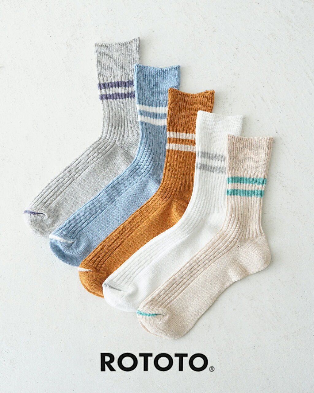 ロトト ROTOTO ヘンプ オーガニックコットン ストライプ ソックス HEMP ORGANIC COTTON STRIPE SOCKS 靴下 レディース メンズ R1468【メール便可】0117 xp10