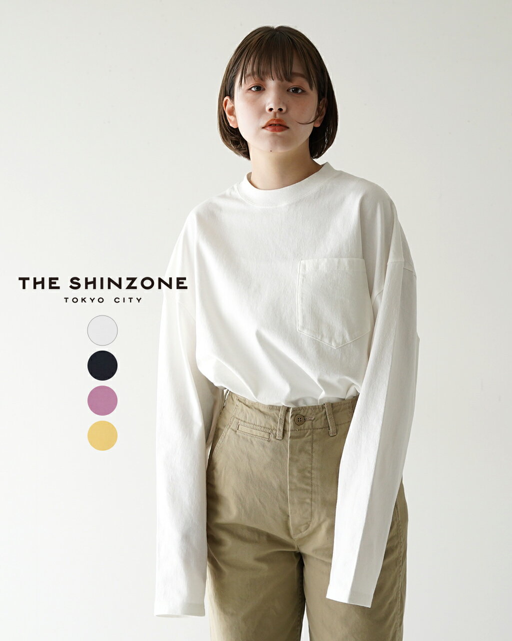 シンゾーン THE SHINZONE サイド スリット ロング Tシャツ SIDE SLIT LONG TEE レディース 24SMSCU02【送料無料】0206 xp10