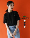 ラコステ ペアTシャツ ラコステ LACOSTE アウトラインクロック クルーネック Tシャツ レディース メンズ TH5582-99【送料無料】0221