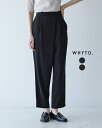 ホワイト WHYTO. アシンメトリー トラウザー ASYMMETRY TROUSER パンツ ボトムス スラックス ネイビー 紺 レディース WHT24HPT40370214 cpn10