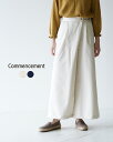 コメンスメント Commencement コットン ラップパンツ Cotton wrap pants ホワイト ネイビー レディース C-2630305