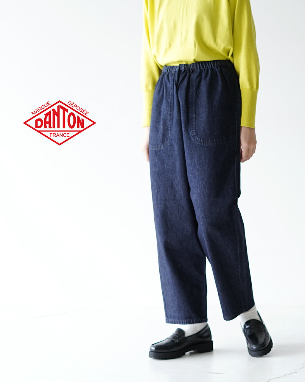 ダントン DANTON デニム イージー パンツ DENIM EASY PANTS インディゴ ブルー レディース JD-2540YMN 0301