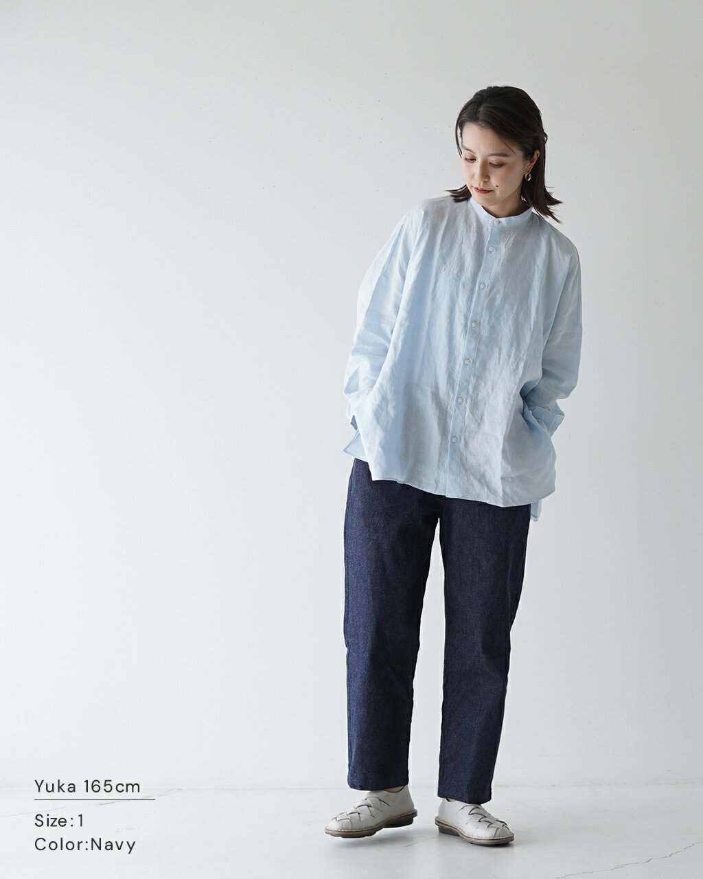 ハブアグッドデイ have a good day リラックス トラウザー パンツ Relax trouser pants デニム ボトムス ホワイト ナチュラル ネイビー レディース メンズ HGD-328 【送料無料】0307 xp10 3