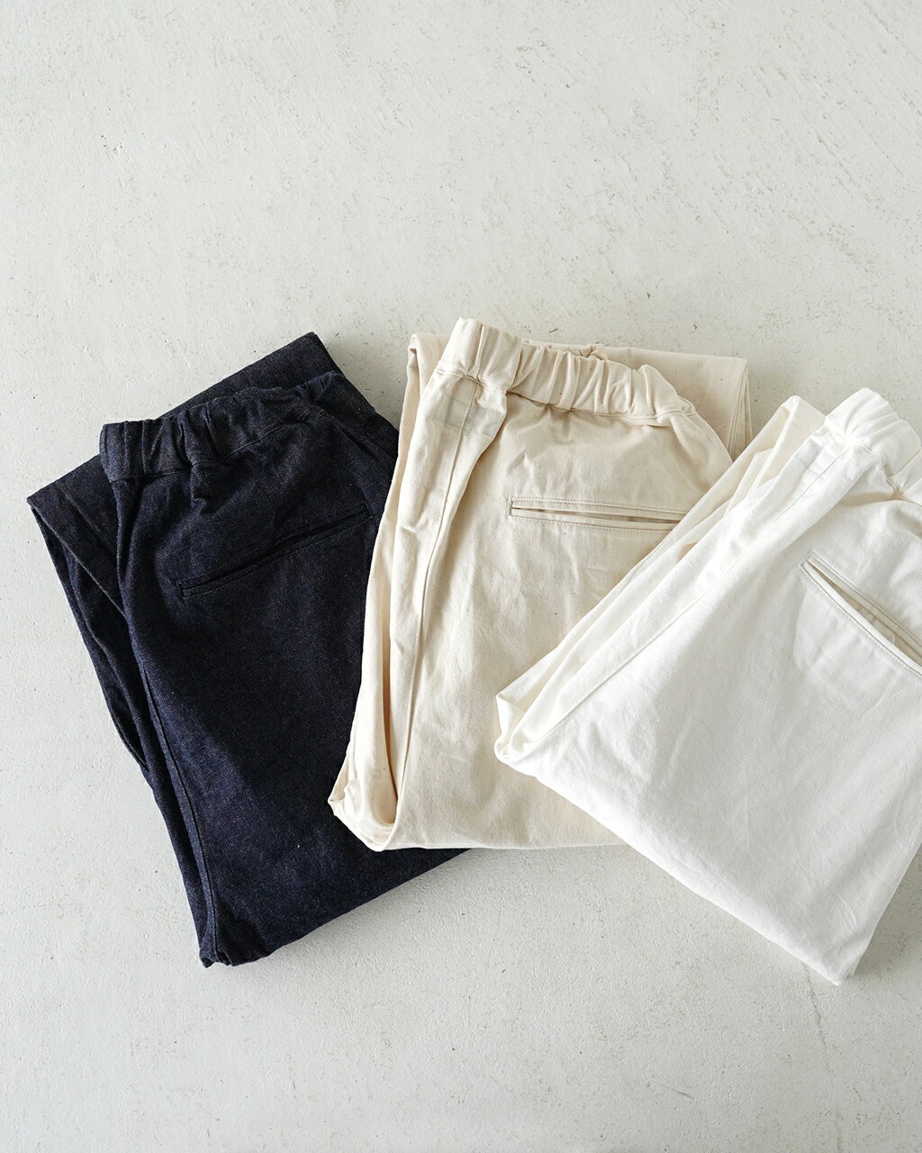 ハブアグッドデイ have a good day リラックス トラウザー パンツ Relax trouser pants デニム ボトムス ホワイト ナチュラル ネイビー レディース メンズ HGD-328 【送料無料】0307 xp10 2