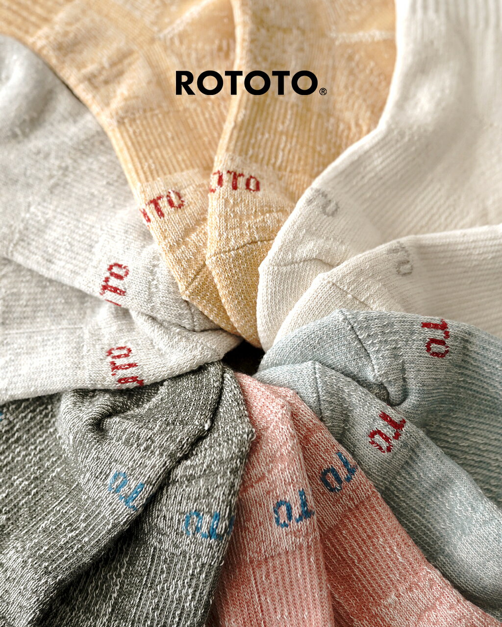 ロトト 靴下 レディース ロトト ROTOTO ダブルフェイス ミニ クルー ソックス "オーガニックコットン" DOUBLE FACE MINI CREW SOCKS "ORGANIC COTTON" 靴下 レディース メンズ R1508　0228 xp10