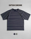 楽天Crouka／クローカキャプテンサンシャイン KAPTAIN SUNSHINE ハイツイスト ボーダー ジャージ 半袖 Tシャツ カットソー Hard Twisted Border Jersey S/S Tee メンズ KS24SCS10【送料無料】0319