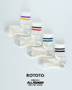 ロトト ROTOTO オールラウンダー 2ストライプ メリノ クルー ALLROUNDER 2STRIPE MERINO CREW 靴下 ソックス レディース メンズ R1484【メール便可】0314