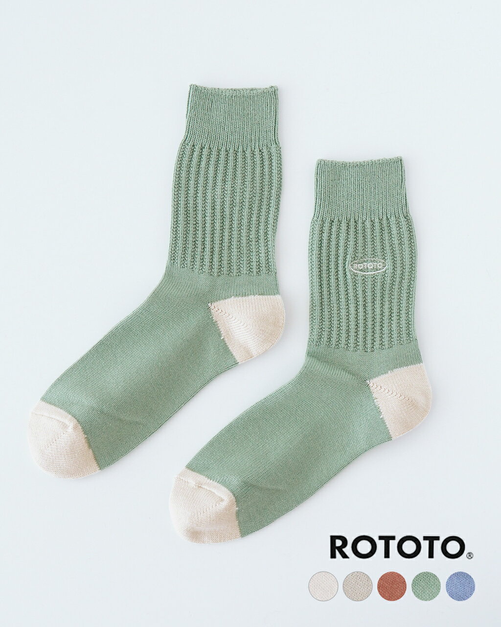 rototo 靴下 メンズ ロトト ROTOTO 90’s ロゴ クルー ソックス 90’s LOGO CREW SOCKS 靴下 レディース メンズ R1528【メール便可】0314 xp10