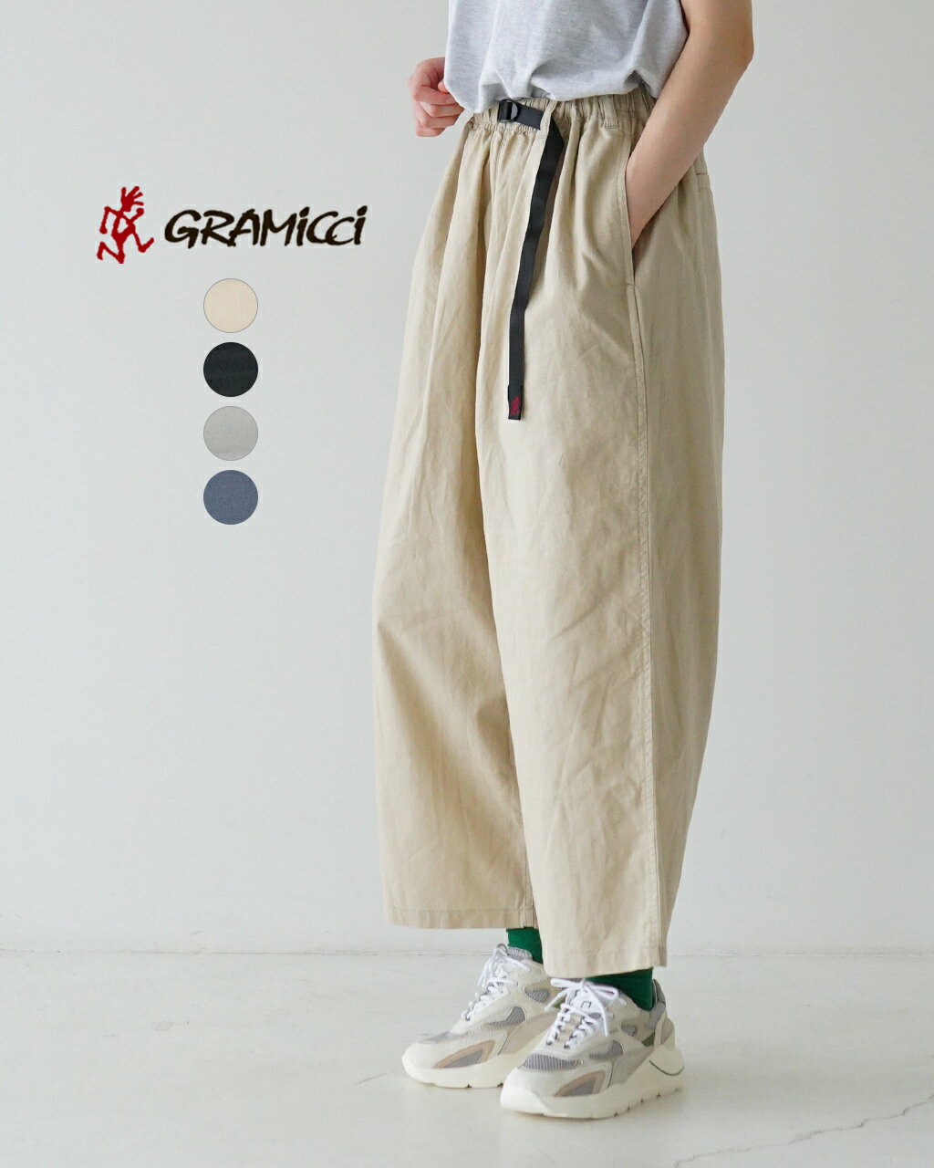 グラミチ GRAMICCI リネン コットン バルーン パンツ LINEN COTTON BALLOON PANT 黒 灰 青 レディース GLP4-SJP13【送料無料】0327のサムネイル