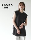 サクラ SACRA ベア ワッフル BARE WAFFLE TOP カットソー ホワイト グレー ブラック レディース 124245091【送料無料】0405