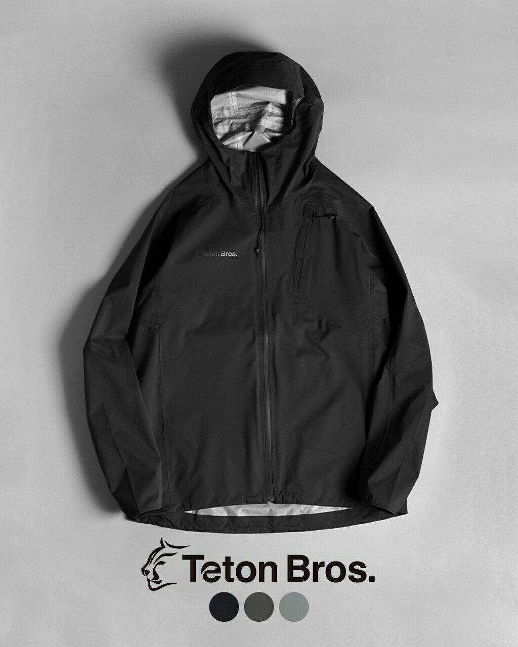 ティートン ブロス Teton Bros. フェザー レイン ジャケット Feather Rain Jacket ブラック 黒 グレー 灰 メンズ TB241-010【送料無料】0401 xp10 1