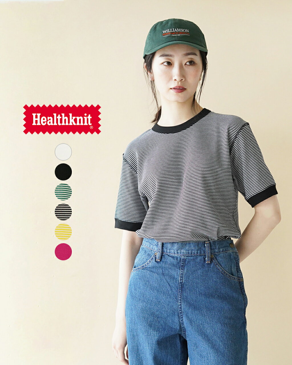 إ륹˥å HEALTHKNIT ١å åե 롼ͥå Basic Waffle Crewneck S/S Ⱦµ T ...