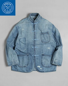 ݡ饷å PORTER CLASSIC ʥ꡼  ǥ˥ 㥤ˡ 㥱å CANNERY ROW DENIM CHINESE JACKET ǥ˥ॸ㥱å ֥롼   PC-005-2620̵0413