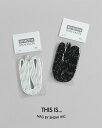 ディス イズ… THIS IS… リフレクティブ フラット シュー レース Reflective Flat Shoe Laces 靴紐 2本入り ブラック ホワ...