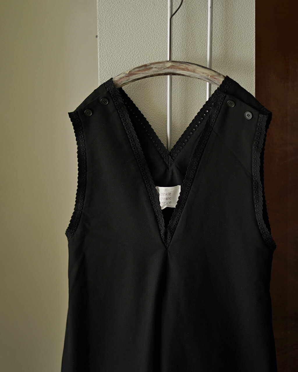 クリンクル クリンクル クリンクル crinkle crinkle crinkle ノースリーブ チュニック レディース scallop tunic CC-4000 1005 xp10 cpn10