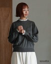 ソソット sosotto コットンカシミア LIBERTY PRINT ニット レディース フリルカラー プルオーバー セーター リバティプリント 425536...