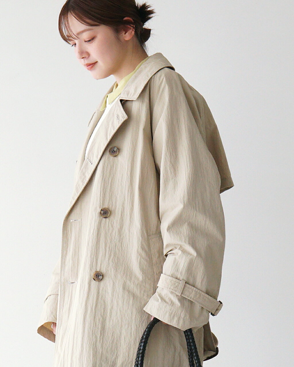 【マラソン連動ポイント10倍】ル グラジック le glazik ナイロンタフタ トレンチコート レディース TRENCH COAT 羽織 ベージュ LG-A0696 RTU 0212 xp10