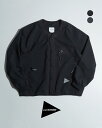 アンドワンダー and wander ベントカーディガン メンズ VENT CARDIGAN Vネック ジャケット 撥水 軽量 薄手 カラビナ付き ブラック ダークグリーン 574-5181071 0406 cpn20