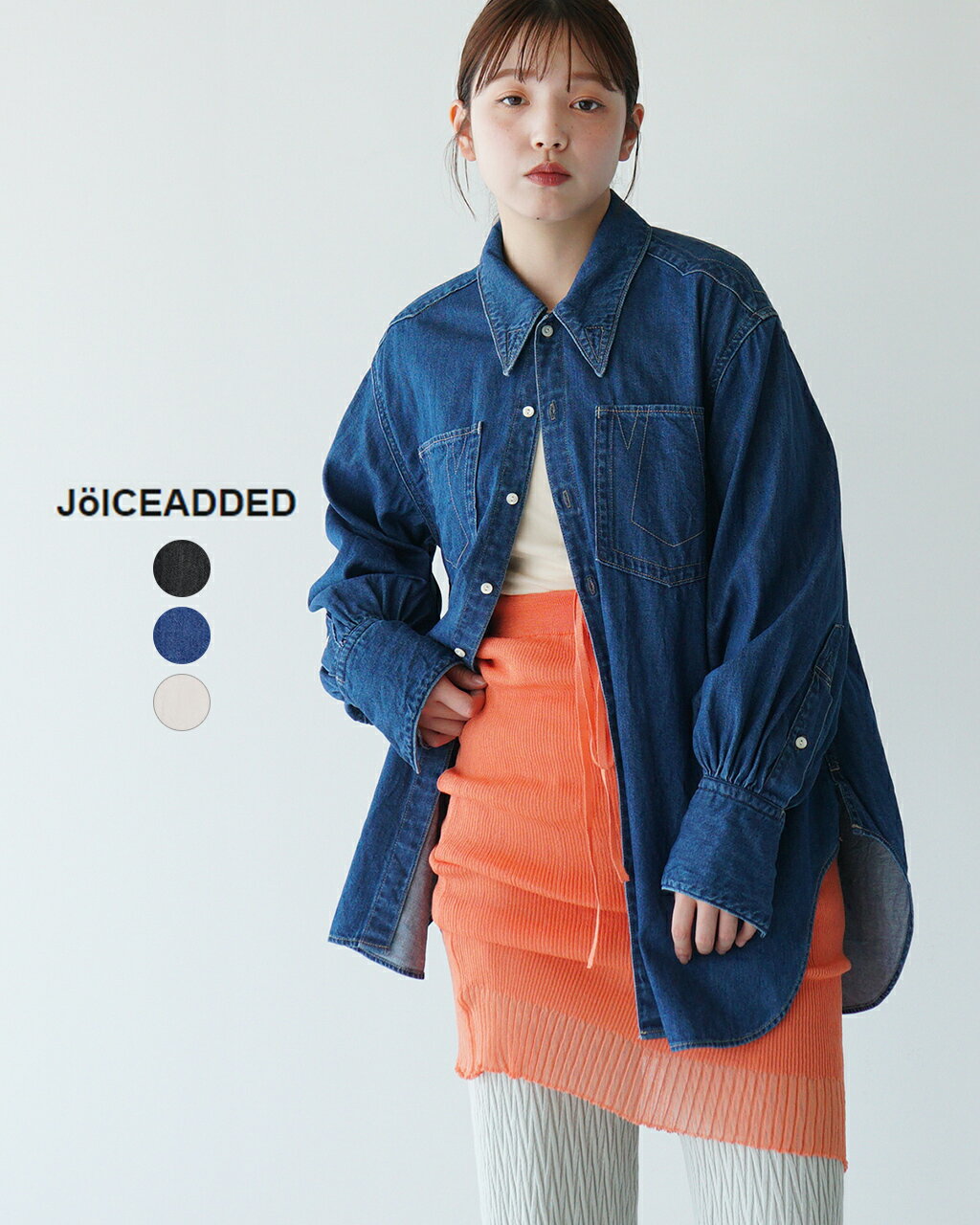 ジョイスアディッド JOICEADDED デニムシャツ レディース Denim Shirt 8oz 