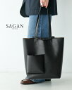 サガンヴィエナ SAGAN VIENNA PAZAR BOOK TOTE BAGトートバッグ ユニセックス本革 鞄 肩掛け 小物 レザー A4収納可 上品 ブラ...