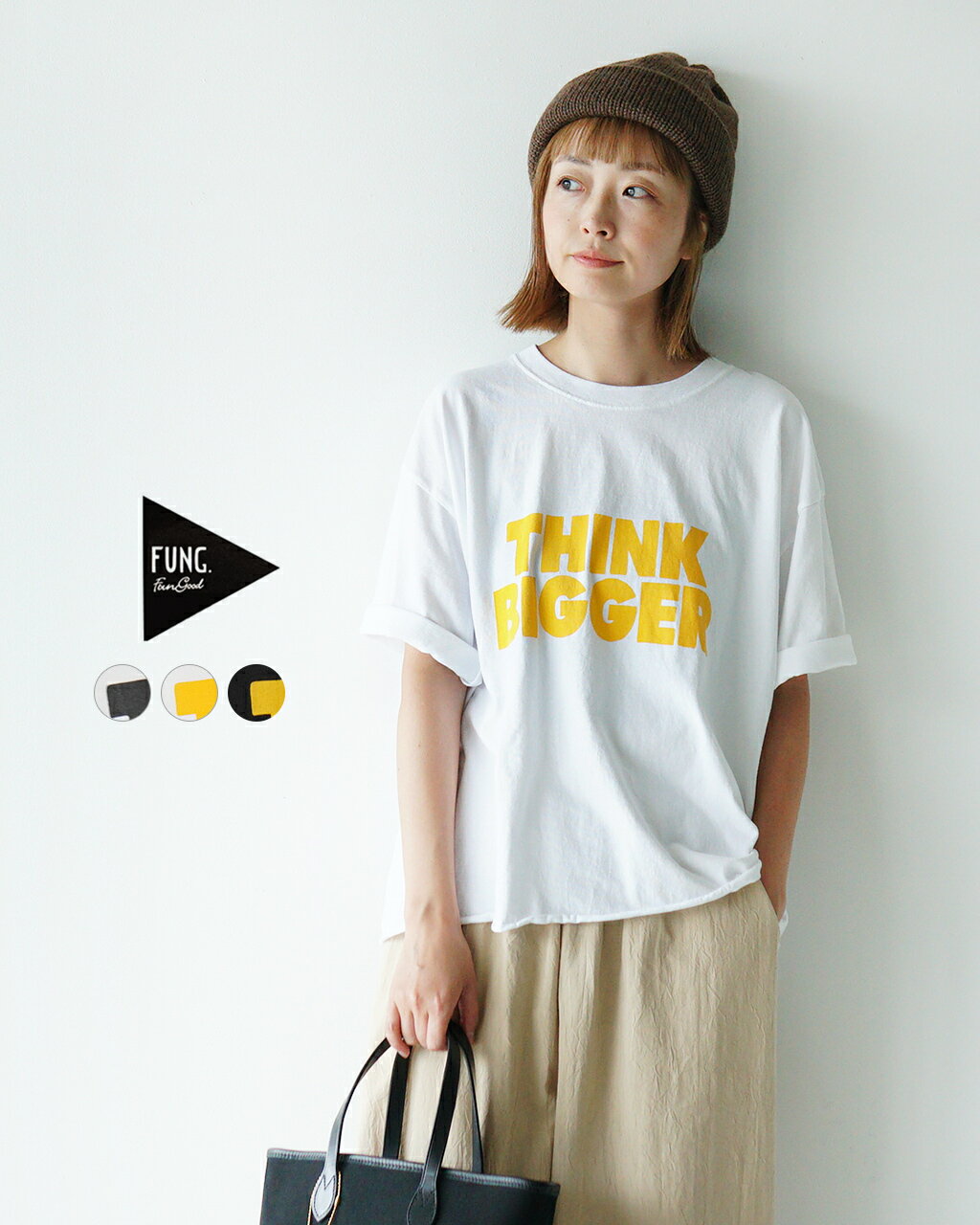 ファング FUNG プリントTシャツ シンク ビガー レディース PRINT TEE THINK B