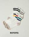 ロトト ROTOTO オールドスクール リブ アンクルソックス レディース メンズ O.S. RIBBED ANKLE SOCKS 靴下 コットン リネン ボー...