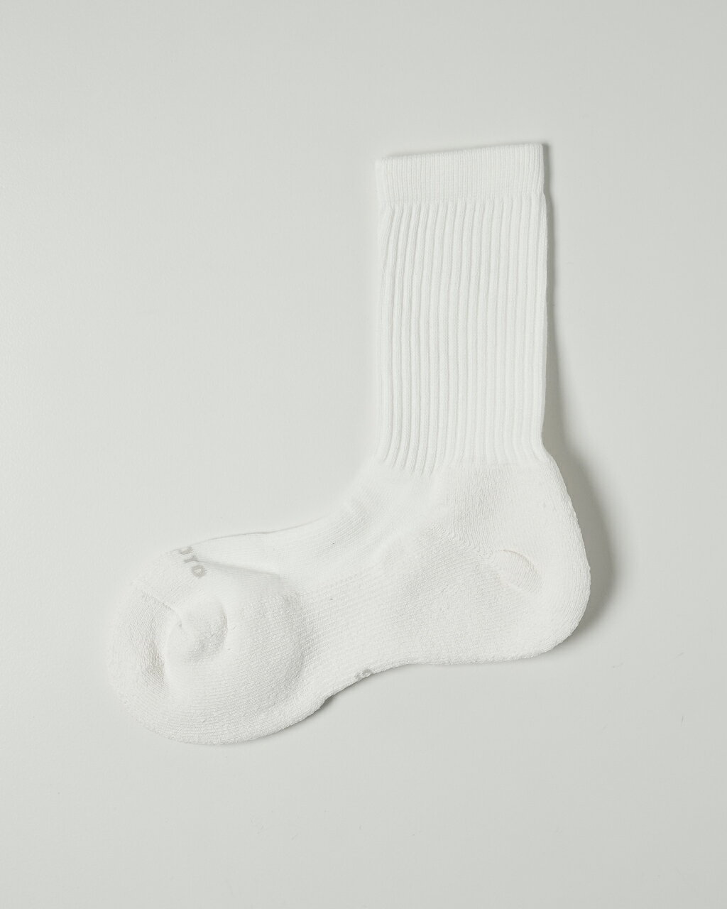 ロトト ROTOTO 和紙クッション クルーソックス レディース メンズ WASHI CUSHION CREW SOCKS 細リブ 靴下 無地 日本製 吸水性 速乾性 消臭効果 パイル地 R1533 0610