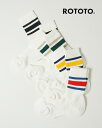ロトト ROTOTO 和紙 クッション ストライプ クルー ソックス レディース メンズ ボーダー WASHI CUSHION STRIPE CREW SOCK...