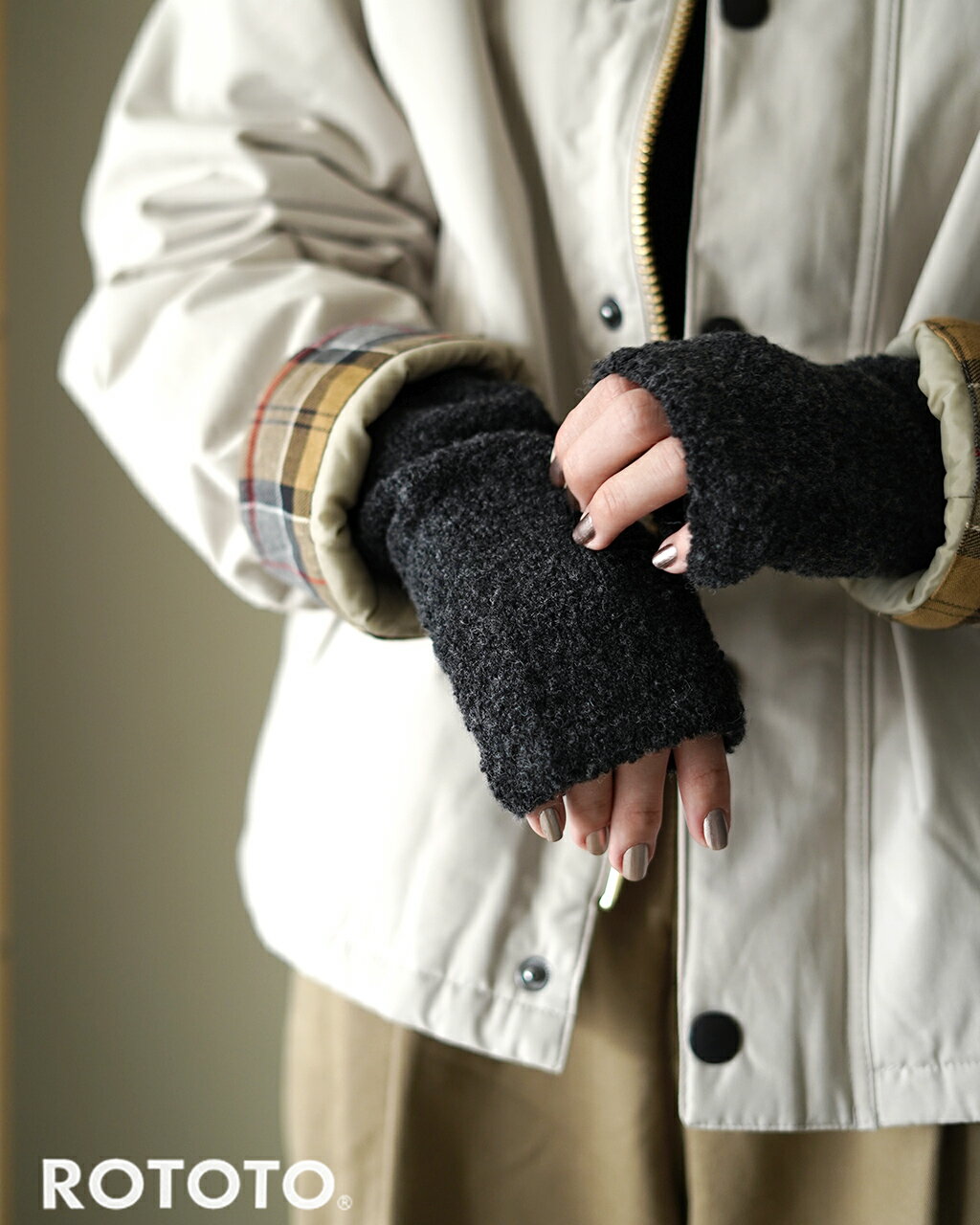 ロトト ROTOTO シームレスハンドウォーマ ウールフリース ユニセックス メンズ レディース SEAMLESS HAND WARMER ”WOOL FLEECE” 手袋 R..
