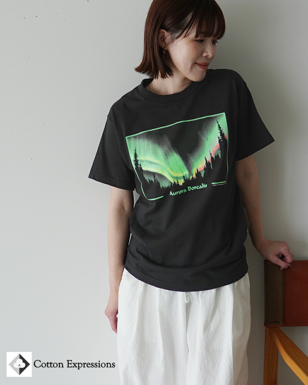 コットンエクスプレッション Cotton Expressions Tシャツ グラフィックTシャツ プリントT 半袖 綿100% オーロラ 月面着陸 アポロ11号 メンズ レディース T-Shirt Aurora TheEagleHasLanded OneSmallStep ギフト 0427 cpn10