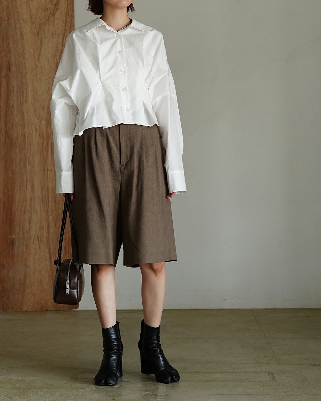 【SALE！30%OFF】ミズイロインド mizuiro ind コクーンショートシャツ レディース ...